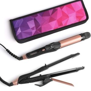 Pink and Black Hair Styling Set